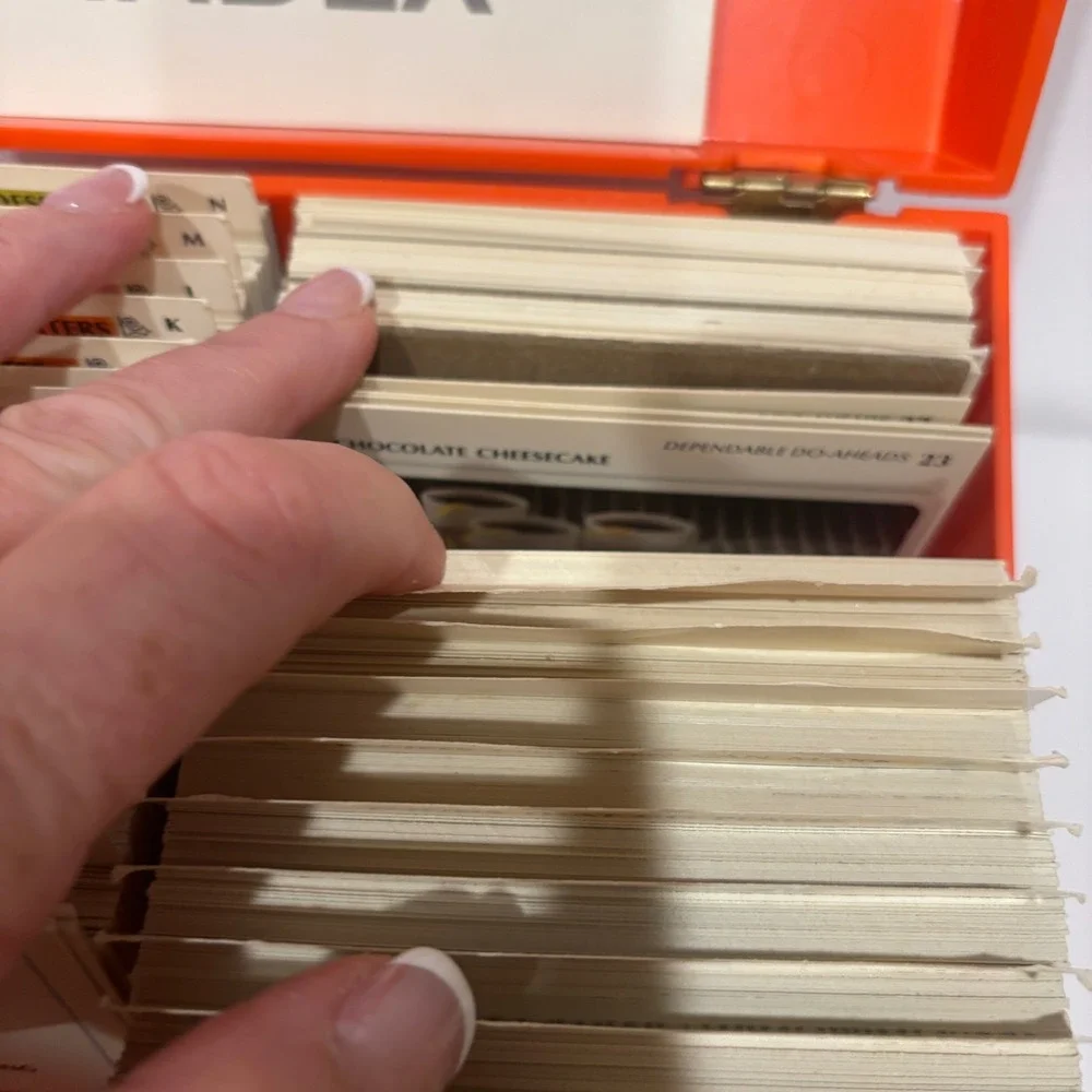Vintage 1971 Betty Crocker Recipe Card Library Orange Box Mid Century Modern